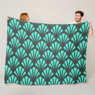 Art Deco Shell Vorm Fleece Deken