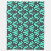 Art Deco Shell Vorm Fleece Deken (Voorkant)
