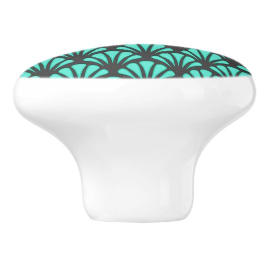 Art Deco Shell Vorm Keramische Knop (Zijkant)