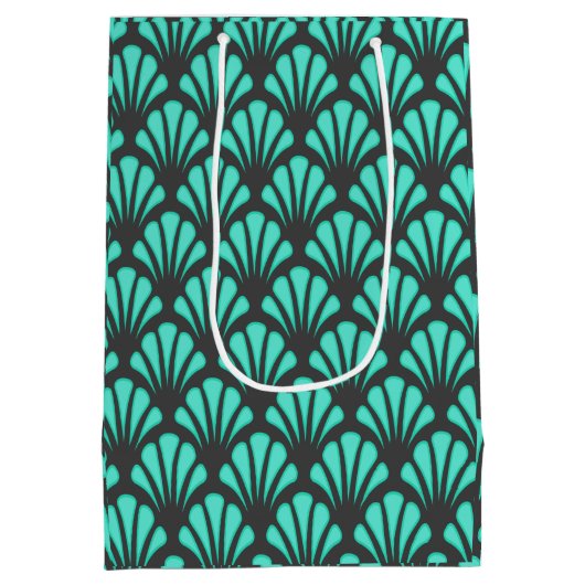 Art Deco Shell Vorm Medium Cadeauzakje (Achterkant)