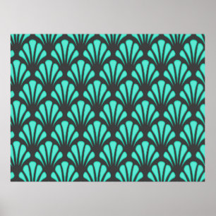 Art Deco Shell Vorm Poster