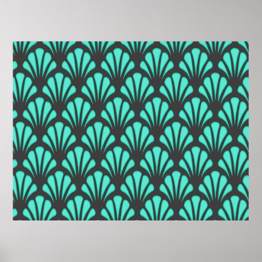 Art Deco Shell Vorm Poster (Voorkant)