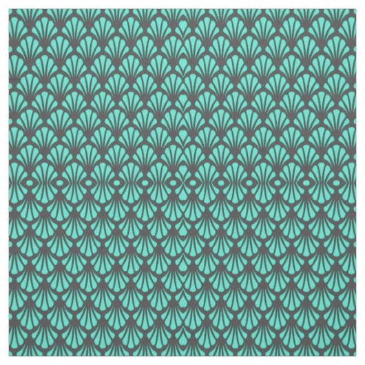 Art Deco Shell Vorm Stof (Swatch)