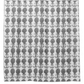 Art Deco Shells Waterverf Pattern Black White Douchegordijn (Voorkant)