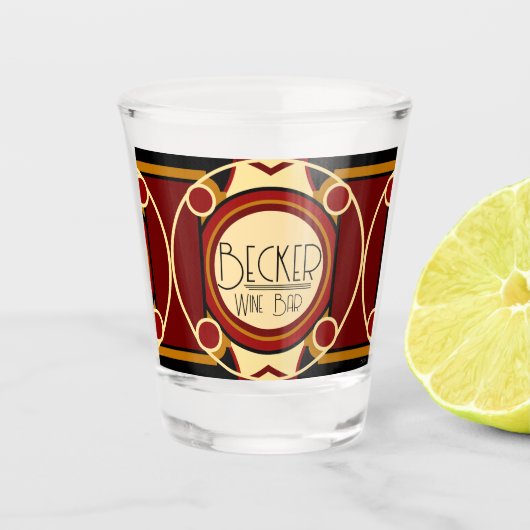 Art Deco  Shot Glas (Voorkant)