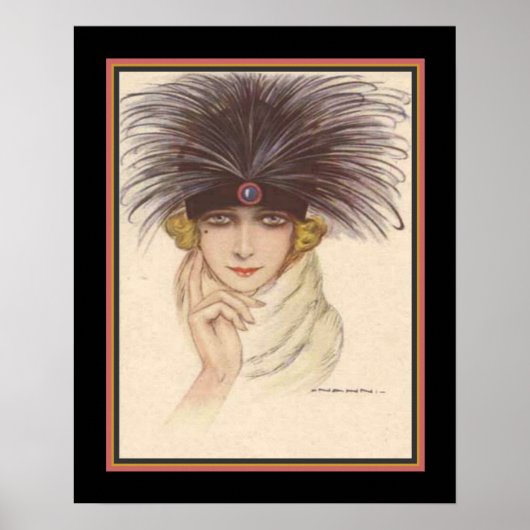 Art Deco Showgirl Print door Nanni ca. 1928 (Voorkant)