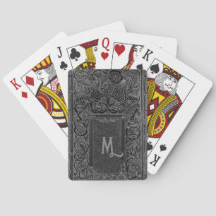 Art Deco SierKaarten met uw Initiaal(s) Pokerkaarten