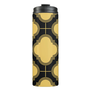 Art deco: sierlijke naadloze elegantie. thermosbeker
