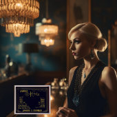 Art Deco Signature Cocktails Trouwbord Bar Sign Poster