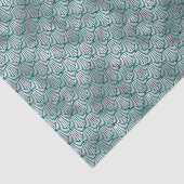 Art Deco Silver Blauwgroen hedendaags Tissuepapier (Detail)