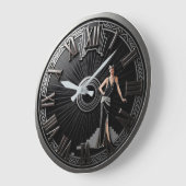 Art Deco Silver Elegance Grote Klok (Hoek)