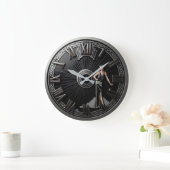 Art Deco Silver Elegance Grote Klok (Huis)