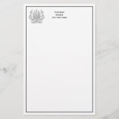  Art Deco Silver Plume Arabesque Briefpapier (Voorkant)