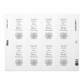 Art Deco Silver Plume Arabesque Etiket (Full Sheet)