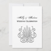 Art Deco Silver Plume Arabesque Kaart (Voorkant)