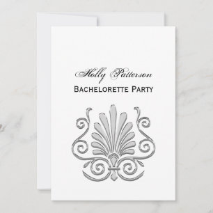  Art Deco Silver Plume Arabesque Kaart