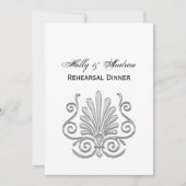 Art Deco Silver Plume Arabesque Kaart (Voorkant)