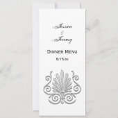  Art Deco Silver Plume Arabesque Kaart (Voorkant)