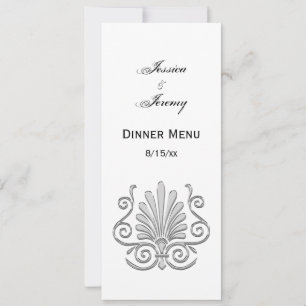  Art Deco Silver Plume Arabesque Kaart