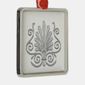  Art Deco Silver Plume Arabesque Metalen Ornament (Rechts)