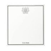  Art Deco Silver Plume Arabesque Notitieblok (Voorkant)