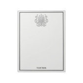 Art Deco Silver Plume Arabesque Notitieblok (Linkerzijde)