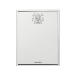 Art Deco Silver Plume Arabesque Notitieblok