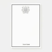  Art Deco Silver Plume Arabesque Post-it® Notes (Voorkant)