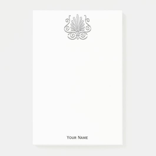  Art Deco Silver Plume Arabesque Post-it® Notes (Voorkant)