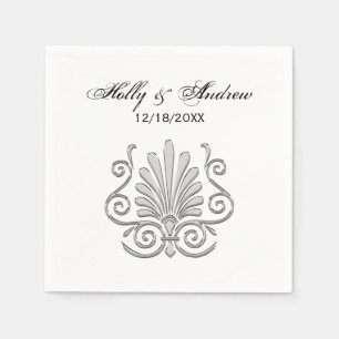 Art Deco Silver Plume Arabesque Servet