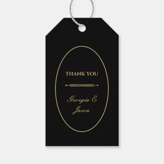Art Deco Simple Elegant Gift Label Cadeaulabel (Voorkant)