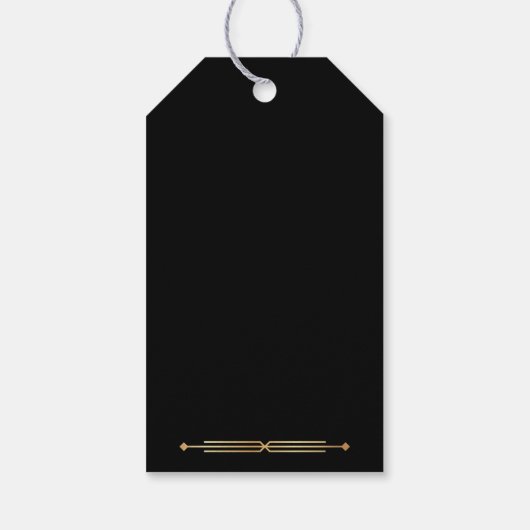 Art Deco Simple Elegant Gift Label Cadeaulabel (Achterkant)