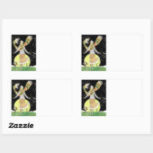 Art Deco Skater Rechthoekige Sticker (Vel)