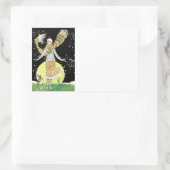 Art Deco Skater Rechthoekige Sticker (Tas)