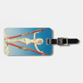 Art Deco Ski Blonde Pin Up Bagagelabel (Voorkant horizontaal)