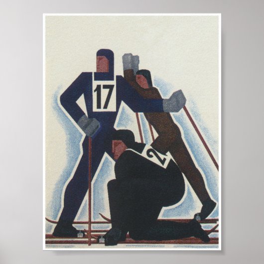 Art Deco  Ski Poster (Voorkant)