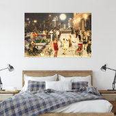 Art Déco Skyline Canvas Afdruk (Insitu (Slaapkamer))