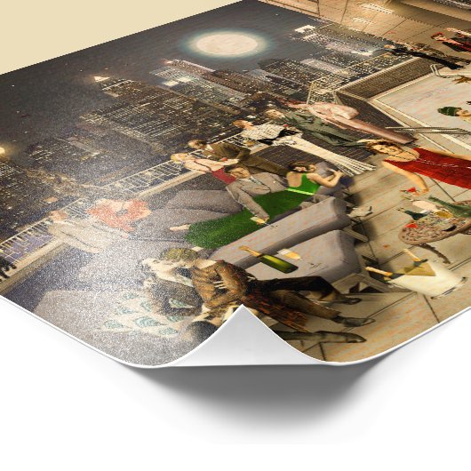 Art Déco Skyline Foto Afdruk (Hoek)