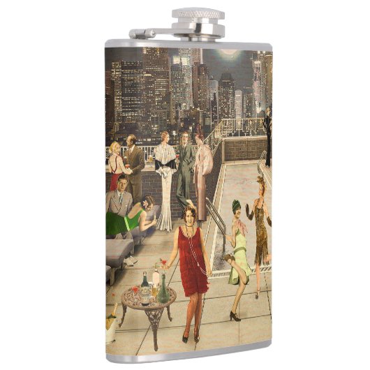 Art Déco Skyline Heupfles (Rechts)