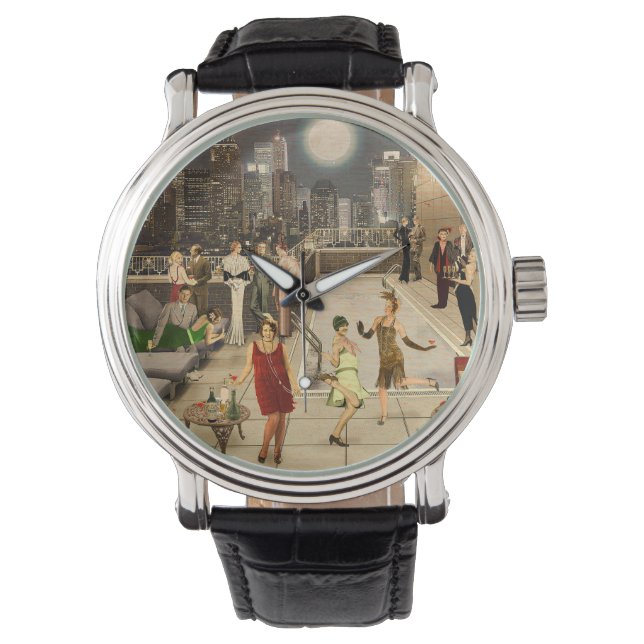 Art Déco Skyline Horloge (Voorkant)
