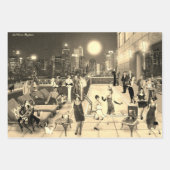 Art Déco Skyline Inpakpapier Vel (Voorkant 3)