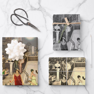 Art Déco Skyline Inpakpapier Vel