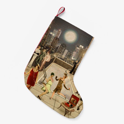 Art Déco Skyline Kleine Kerstsok (Voorkant (Hangend))