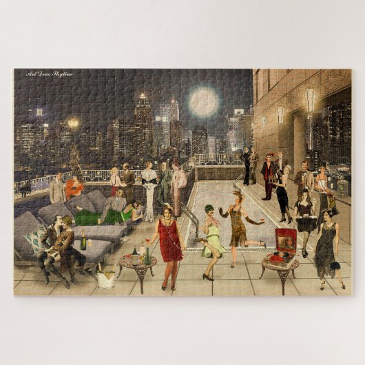 Art Déco Skyline Legpuzzel (Horizontaal)