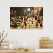 Art Déco Skyline Poster (Keuken)