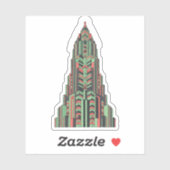 Art Deco Skyscraper Sticker (Vel)