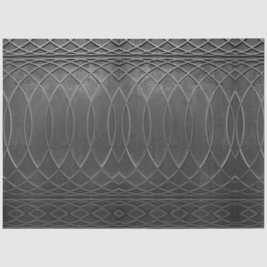 Art Deco Slate Grijs Decoupage Tissue Paper Tissuepapier (Voorkant)