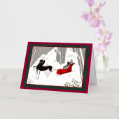 Art Deco sleigh Folie Wenskaart (Orchidee)