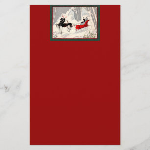 Art Deco Sleigh Ride Briefpapier