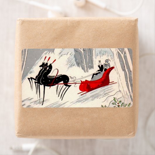 Art Deco sleigh ride Etiket (Insitu)